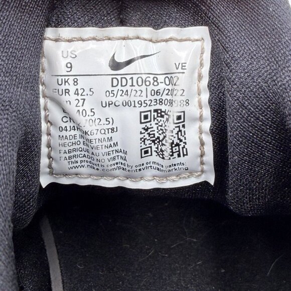 Nike Air Huarache Sneakers Men 9 Triple Black Athletic Comfort Running Shoes - Picture 8 of 8